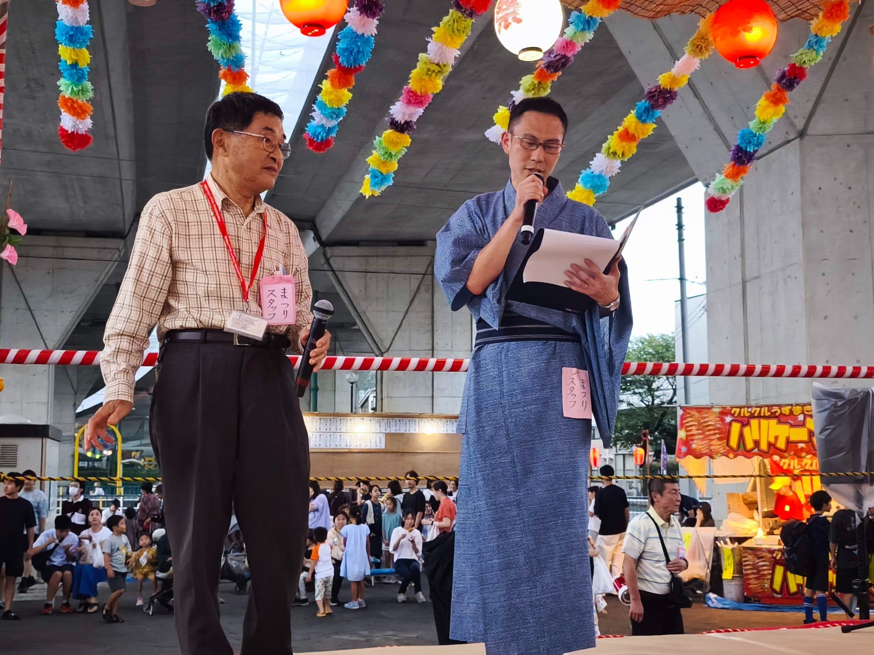 9月12日宵宮のステージ進行の様子